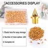 120 PCS 1/4Inch Stainless Steel Track And Cross Country Spikes Golf Shoe Spikes With Spike Wrench, Replacement Spikes 3