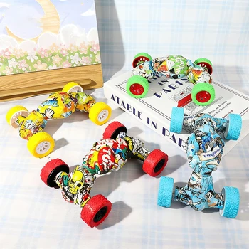 Children's Inertia-Powered Walking and Driving Car, Four-Wheel Drive Stunt Dump Truck, Gift for Boys and Girls 1