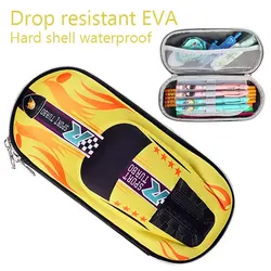 Exquisite Three - Dimensional Cute Car - Shaped Pencil Case (Yellow)
