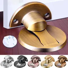 Invisible Magnetic Door Stopper Stainless Steel Punch-free Windproof Mechanical Self-locking Door Stop Door Stopper Dropshipping