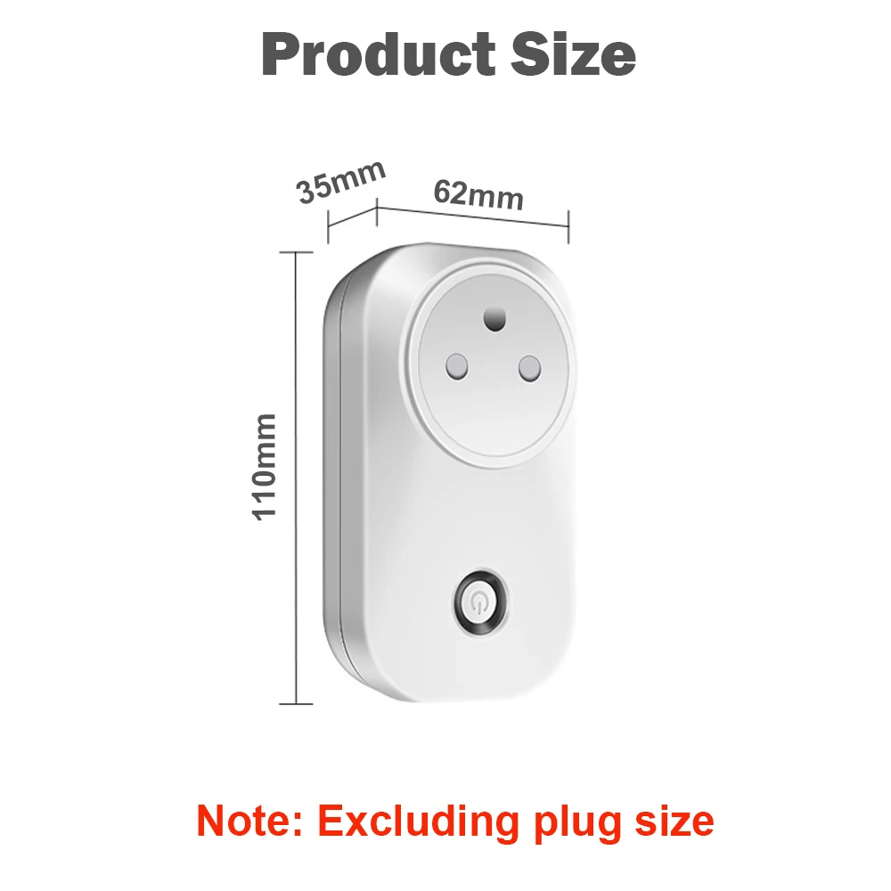 Enhanced Smart Zigbee Electric Extension with Power Monitoring, 16A Capacity
