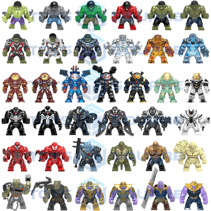 The Thanos Black Dwarf Carnage Riot Anti Korg Hulkbuster War Thing Machine Iron Lizard Patriot Model Blocks Moc Bricks Set Toys
