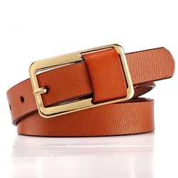 Elegant Women's PU Leather Belt - 2.3cm Width Fashionable Waist Accessory - 105cm (Brown)
