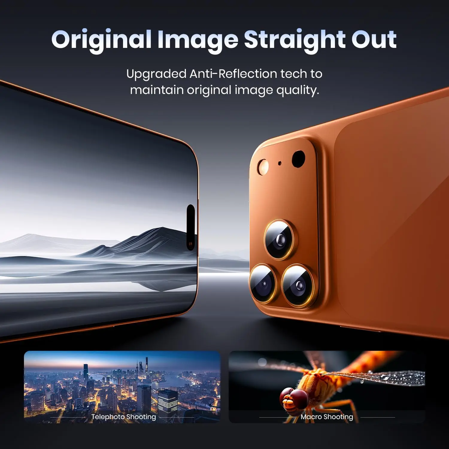 Vibrant Orange Camera Lens Protector Cover - Premium Phone Accessory & Protection Case