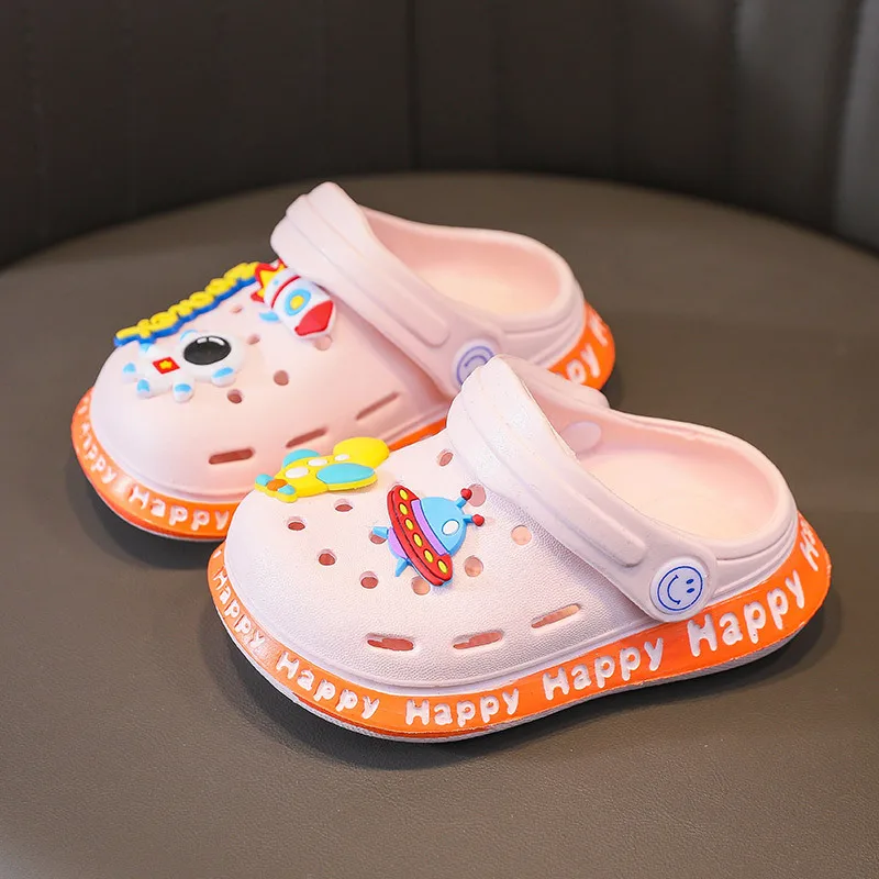 thumbnail image 1 of Summer Kids Sandals Children Shoes Slippers Soft Anti-Skid Cartoon DIY Design Hole Baby Shoes Sandy Beach  For Boys Girls Gift, 1 of 6