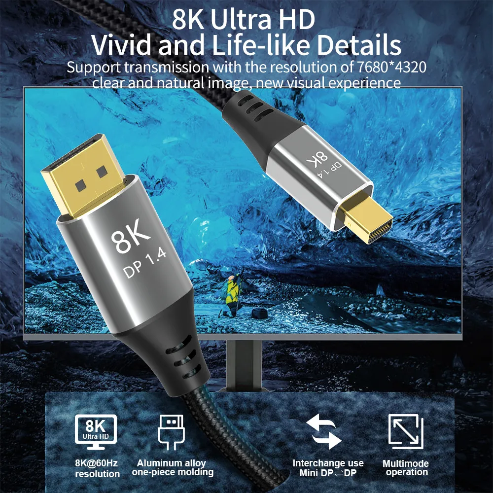 ディスプレイポートケーブル8K @ 60Hz高速8K1.4ミニdp-dp 5M 41xpBJsm3iL.jpg