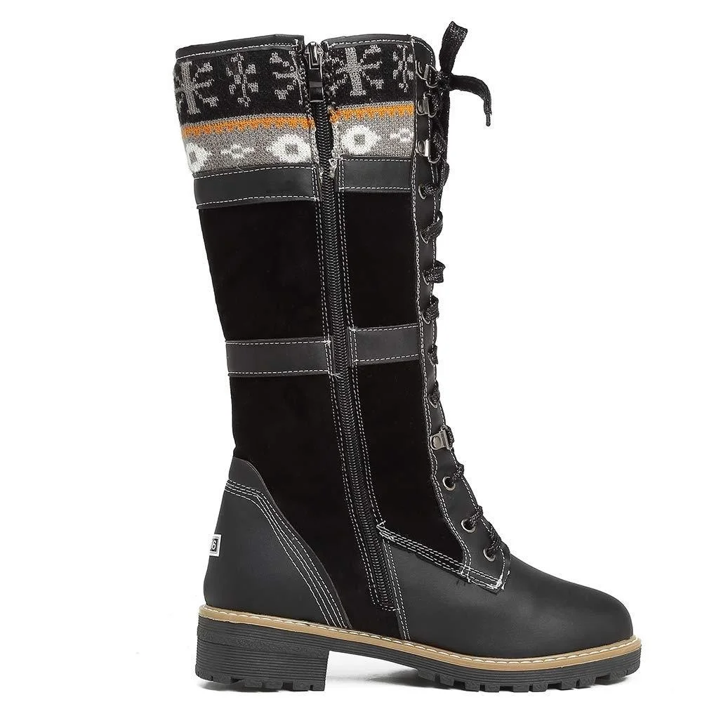 Cizme de damă cu toc jos, lungime 38 cm, ghete Cavalier_voghion.com