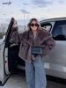Fall Winter Women Long Sleeved Buttons Faux Fur Coat Fashion Thick Warm Solid Color Women's Casual Jacket 2024 Lady Street Coats 1