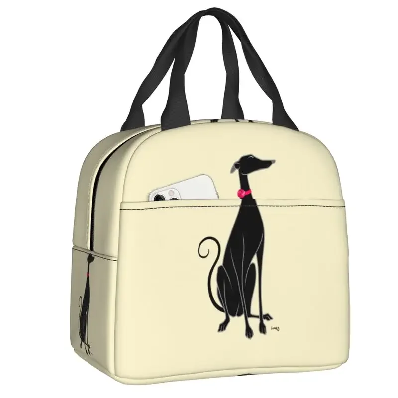 

Snooty Insulated Lunch Bag for Outdoor Picnic Greyhound Whippet Dog Thermal Cooler Bento Box Women Kids Food Container Tote Bags