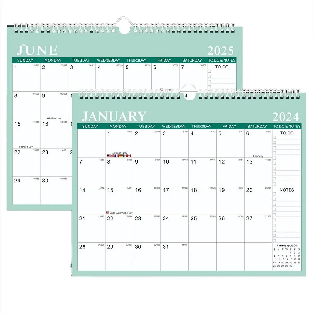 

Agenda Organizer 2024 Large Wall Calendar Time Planning Daily Schedule English Hanging Agenda To-do lists Schedule Planner