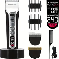 Electric Hair Clipper Unique Shaped Moving Blade Hair Trimmer LCD Display USB Rechargeable For Salon Men Hair Cutting Barber 1