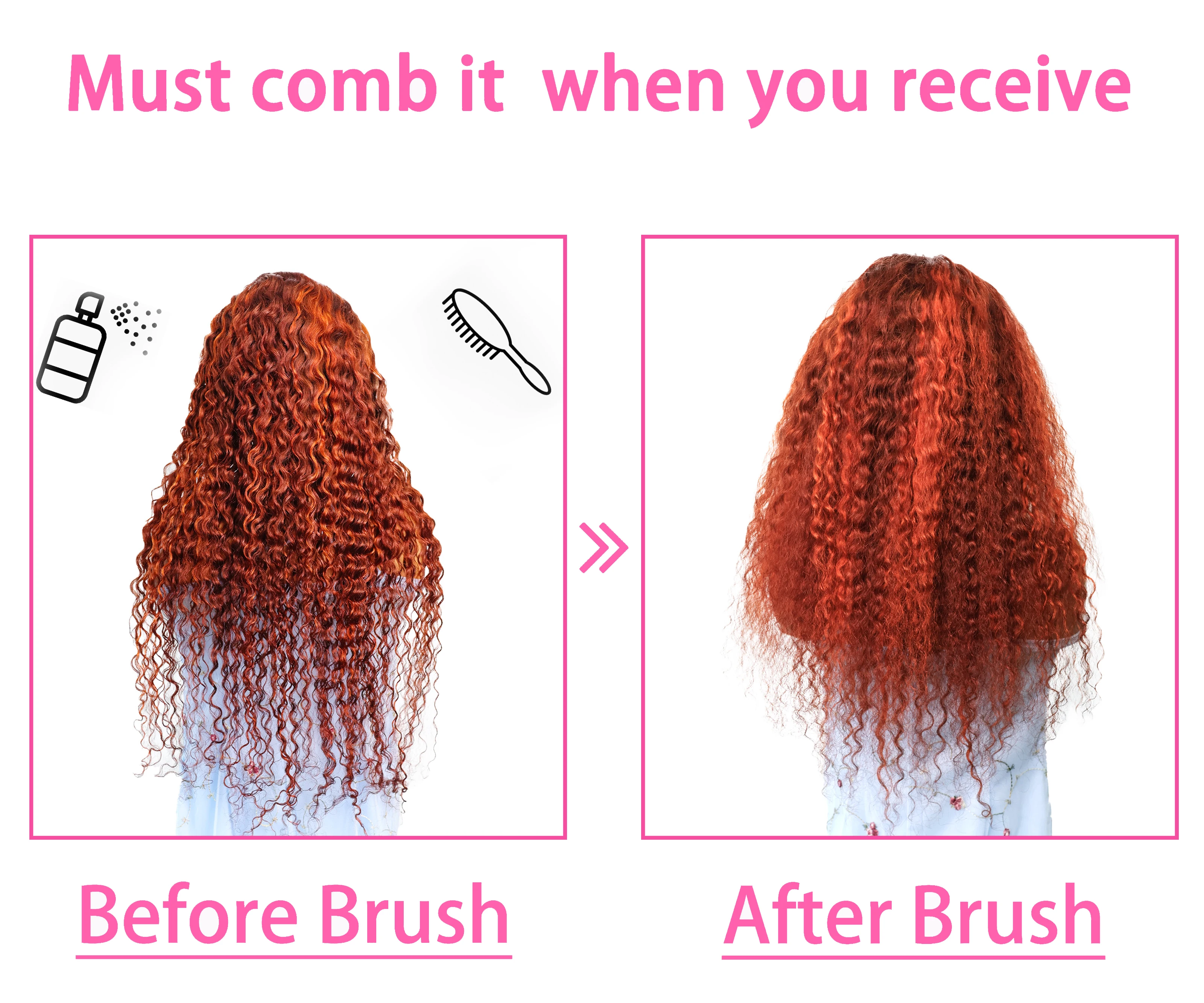 Ombre Orange Ginger Lace Front Wig 13x6 HD Water Wave Curly High Density 13 S46c196741a2f473cb3b04f84a89bcf93W Ombre Orange Ginger Lace Front Wig 13x6 HD Water Wave Curly High Density