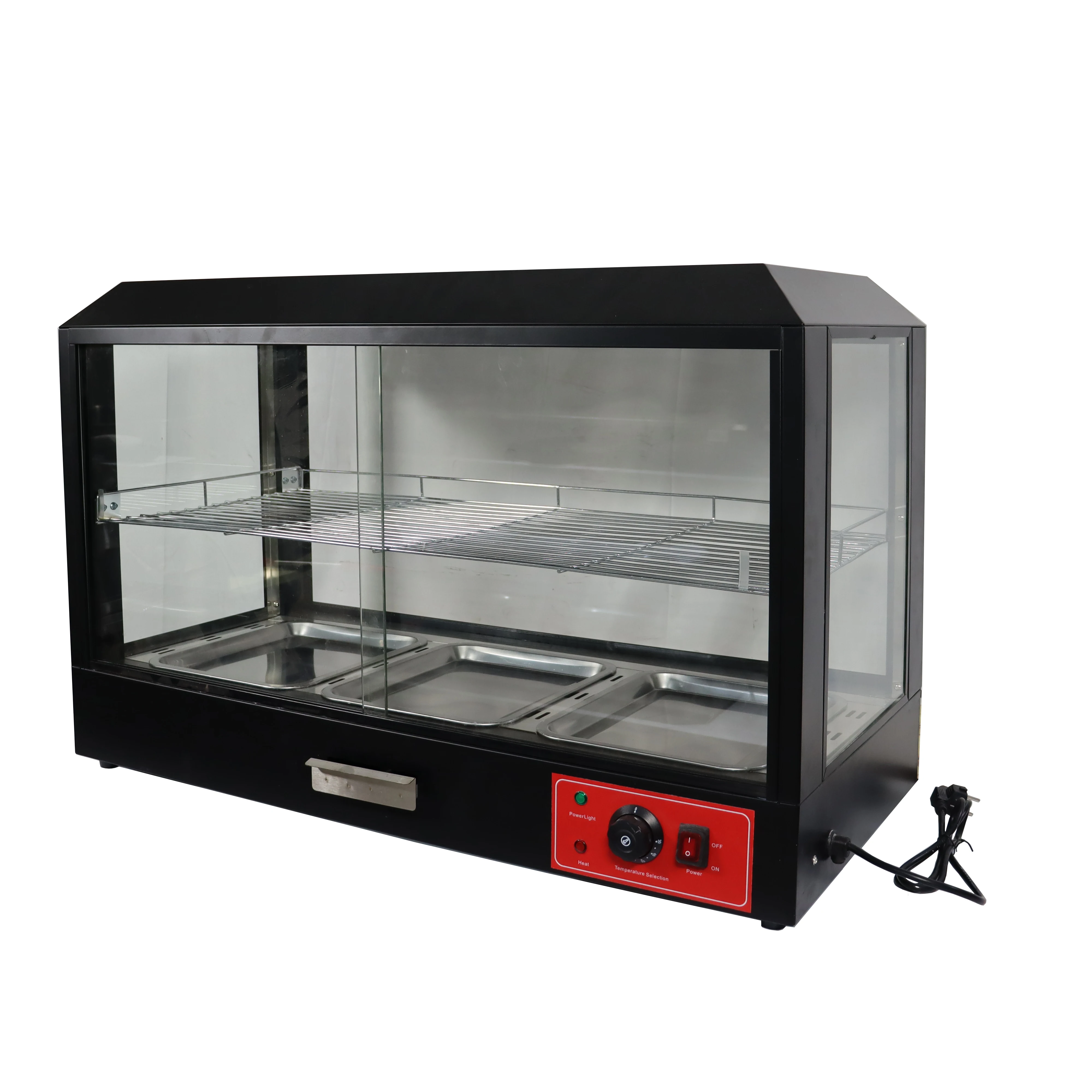 Hot Sale 3-Layer Snack Warming Showcase Hot Food Warmer Display Showcase Warming Food Warmer With Price