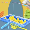 Kids Pool Duck Fishing Toys Games Magnetic Floating Toy Inflatable Pond with Floating Duck 2