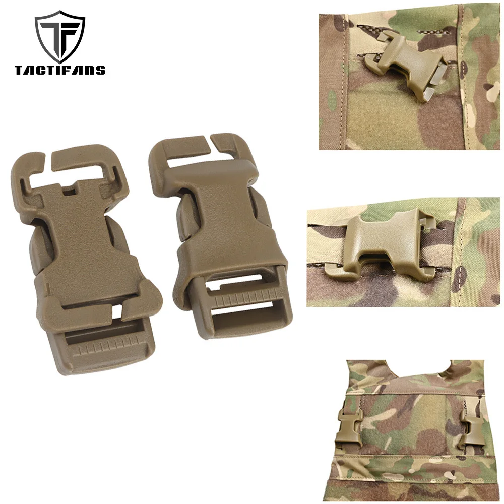 4PCS 1 Inch QASM Side Release Buckle Quick Attach Surface Mount