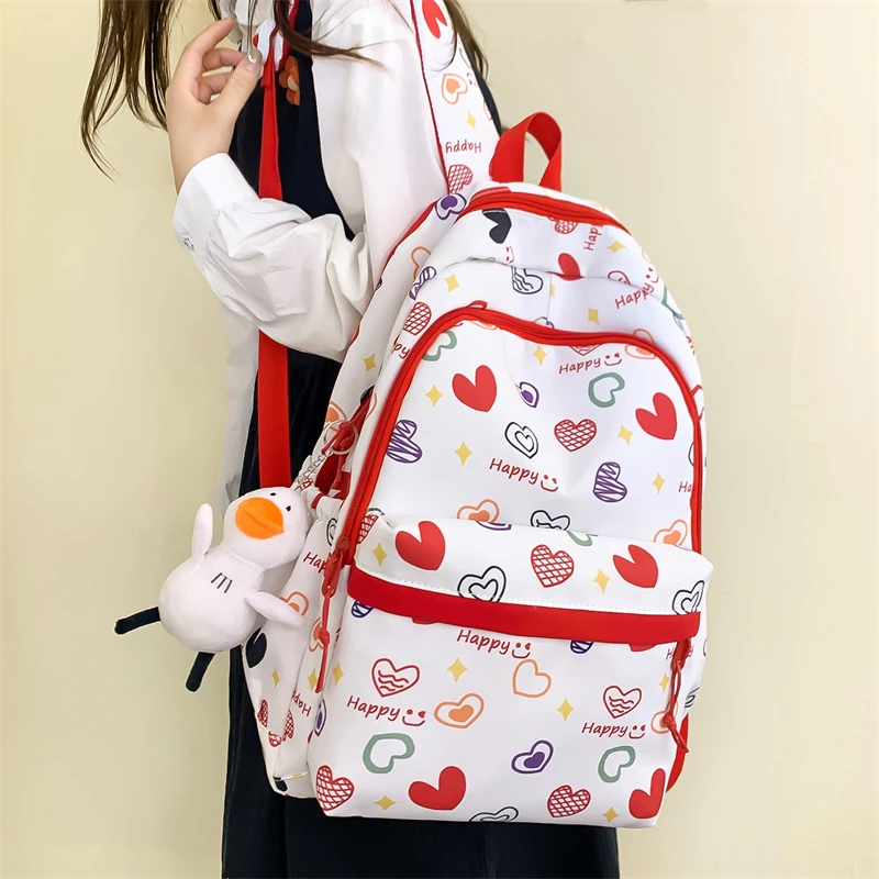 

Fashion Waterproof Girl Bookbag Nylon Kawaii Rucksack Teenager Shool Mochila Women Travel Bag College Laptop Backpack