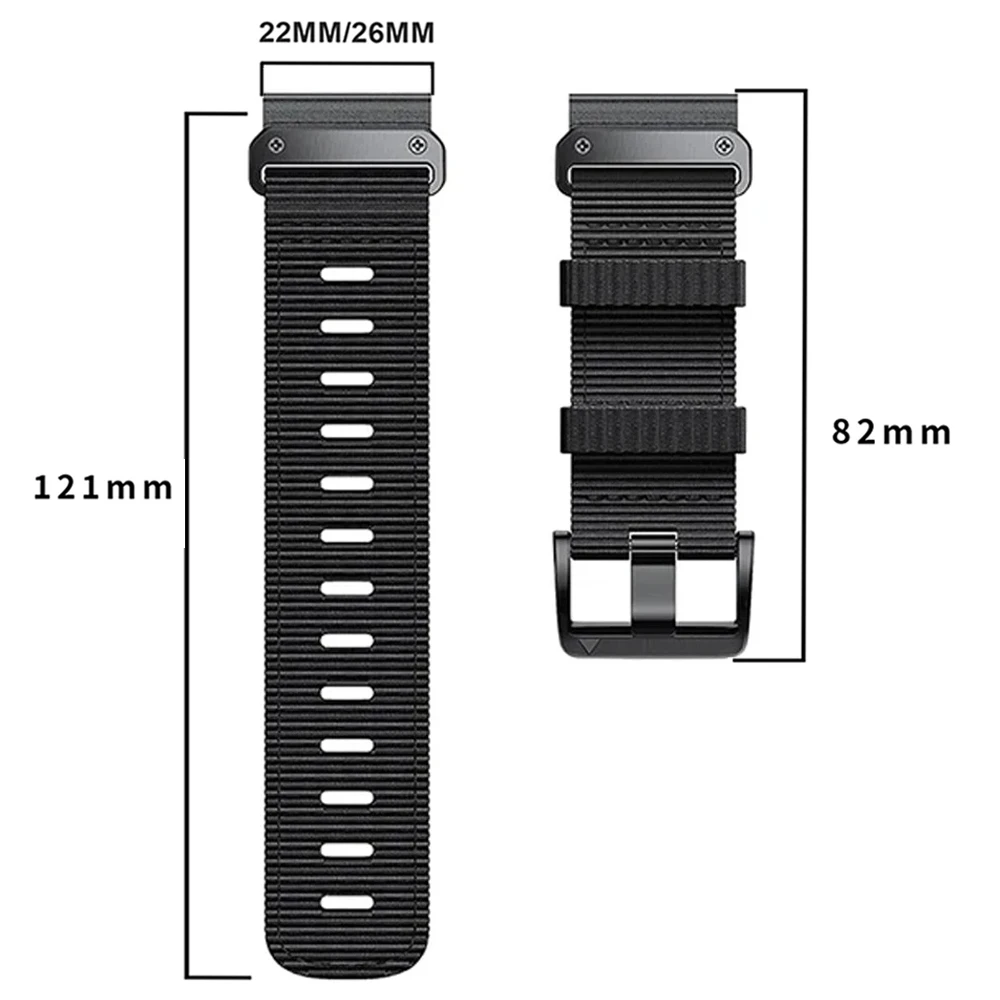 Braided Nylon Bracelet, 26mm/22mm Watch Strap