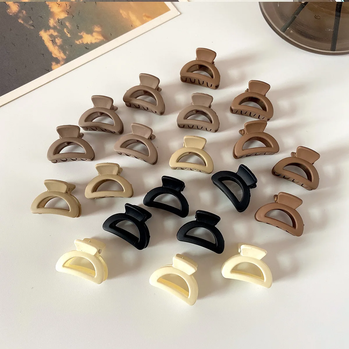 20/10 Stück kleine matte Blumen-Haarklammern für Frauen und Mädchen, rechteckige Kieferklammern, halbkreisförmige Haarspangen für dünnes Haar, Accessoires – Detail 26