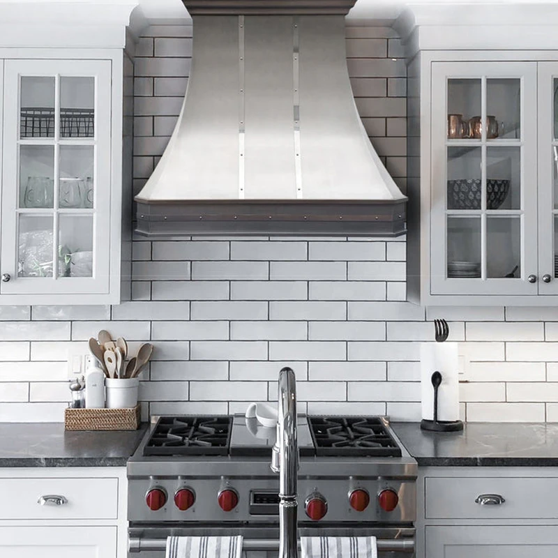 Kitchen Stainless Steel Cooking Hoods / Wall Mounted Stainless Steel Range Hood / Home Mounted Appliance Stainless Hood - Image 3