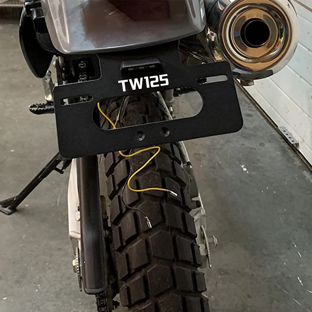 번호판 홀더 LED 브레이크 라이트 오토바이 액세서리 테일 깔끔한 펜더 제거기 YAMAHA TW125 TW 125 1999-2004 2003