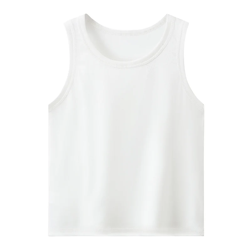 Children's Solid Color Classic Combination Vest Boy Casual Sports Bottoming Shirt Girl Soft And Comfortable Joker T-shirt 3-Pcs