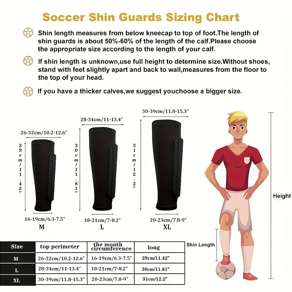 Parastinchi Imbottiti A Nido D'Ape Con Maniche Di Compressione Per Calcio – Protezione E Supporto Muscolare