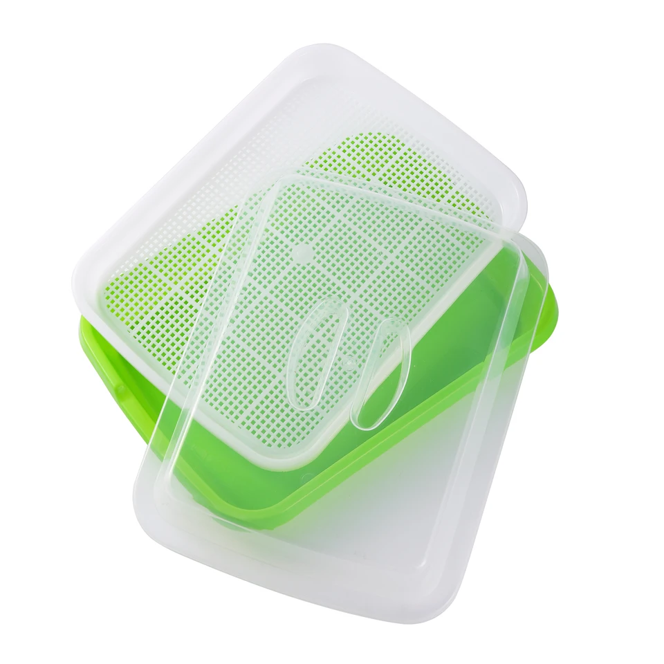 Boîte De Germination De Germes Plateau De Germination Des Graines Plateaux De Culture De Semences Plateau De Germination De Graines Pour Jardin Maison Jardin Balcon Bureau Maison Vert (2 Pièces