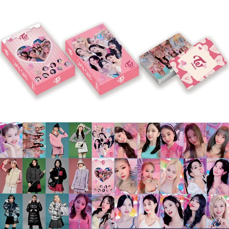 Kpop Twice Ablum Between 1&2 Photocards Lomo Card Double Side Print Photo Cards For Fans Collection Stationery 30Pcs/Box album cards,lomo cards