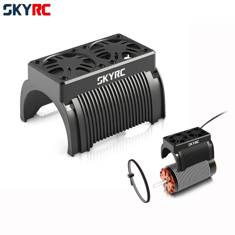 

SKYRC Twin Cooling Fan Brushless Motor Radiator Cooling Double Fan 5V 55mm With Housing For RC 1/5 Motor Car Truck Toys
