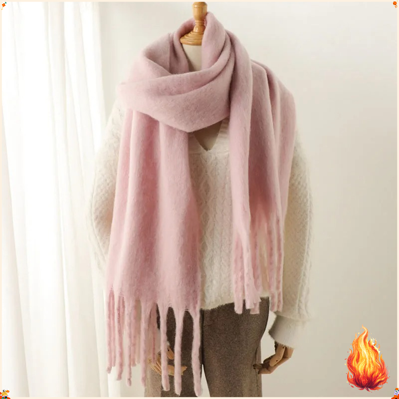 Luxury Winter Cashmere Scarf Pashmina Thick Warm Blanket Wrap Long Fringe Couple Style Shawl for Men Women Daily Wear Unisex