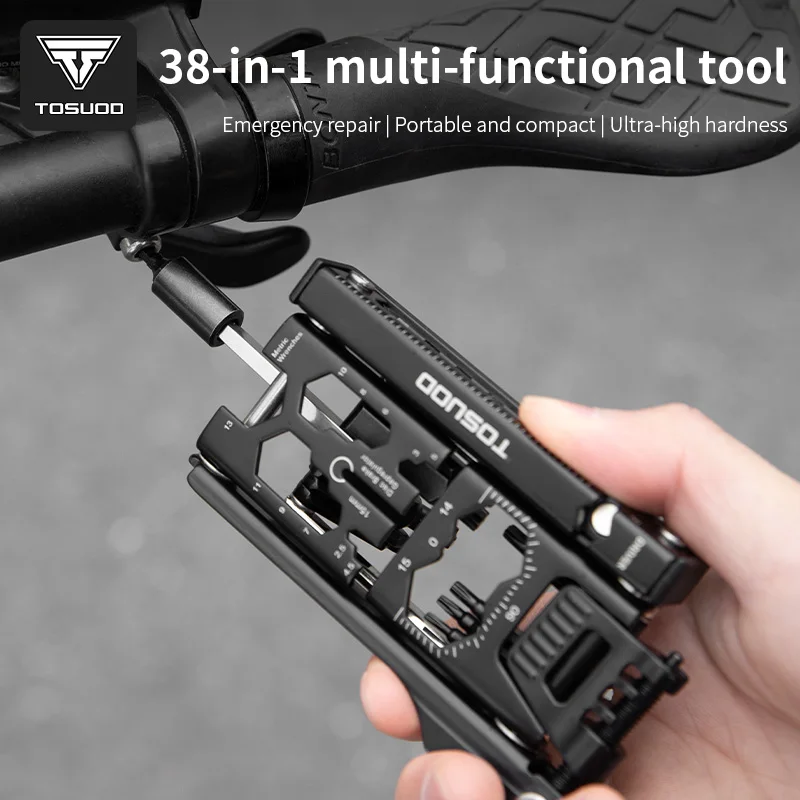 TOSUOD 38 in 1 Bicycle Repair Tools Multifunction Hex Spoke Wrench