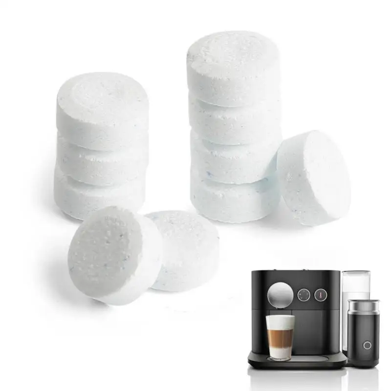 Cleaning Effervescent Tablets 10pcs Powerful Coffee Machine Cleaning Tablet Effervescent Descaling Agent Kitchen Coffee Tea Dirt Cleaning