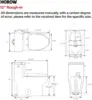 Horow Hr-St076W Elongated Toilet With Left-Hand Trip Lever, One Piece Toilet For Bathroom, Soft Closing Seat Include, Single 6