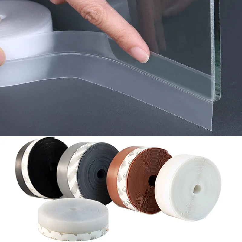 Porta Bottom Seal Strip Janela de Borracha Isolamento Acústico Weatherstrip Windproof Poeira Adesivo Fitas de Vedação 5m