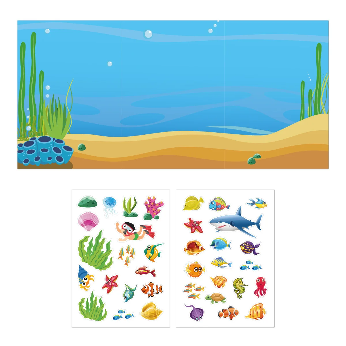 Colorful Kids' Reusable Sticker Book - Cartoon Puzzle & Educational Learning Toy