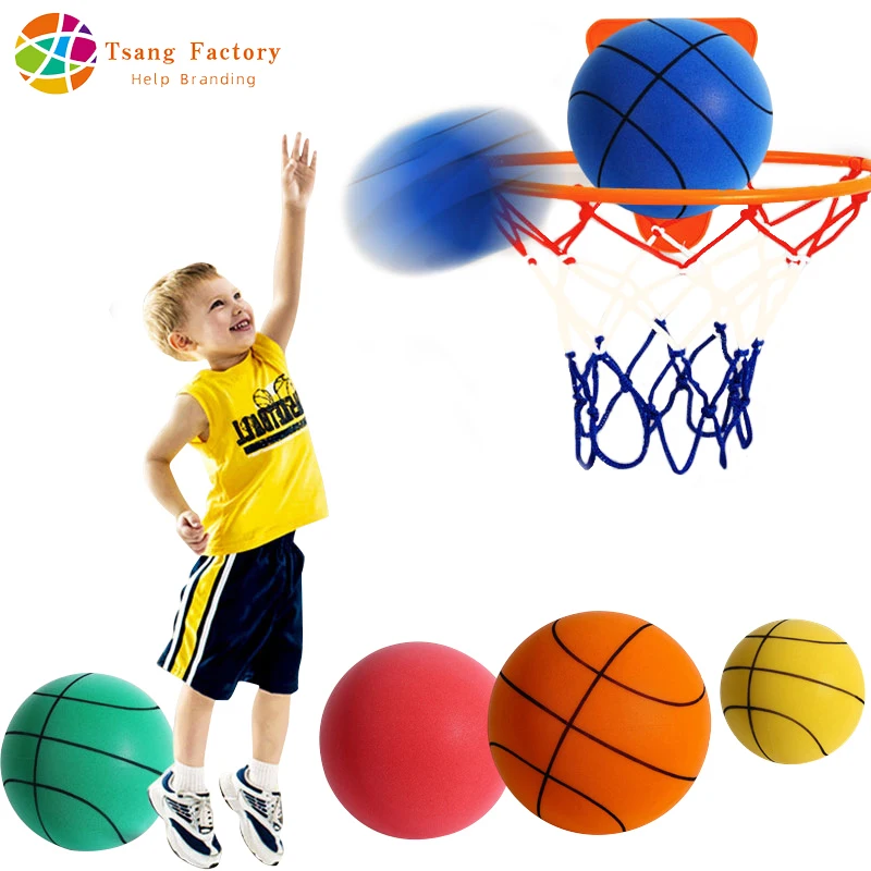 Bouncing Mute Ball Size 3/5/7 Indoor Silent Basketball No Noise Soft High Density Foam Sports Ball Squeezable Slient squeeze ball,basketball balls