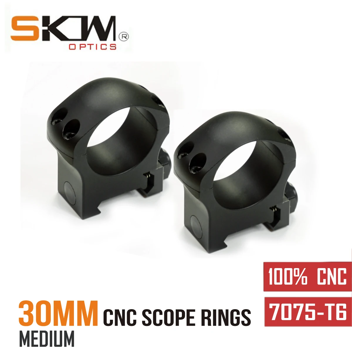 Free Shipping SKWGEAR Heavy Duty 30mm Scope Rings Midium RifleScope ...