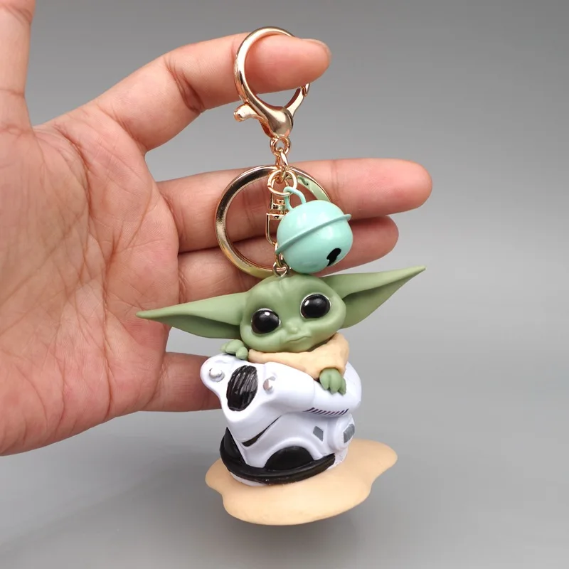 

Keychain Disney Mandalorians Baby Yoda Kawaii Keychain Grogu Model Cartoon Pendant Keyring Anime Key Chain for Kids Toy Gift