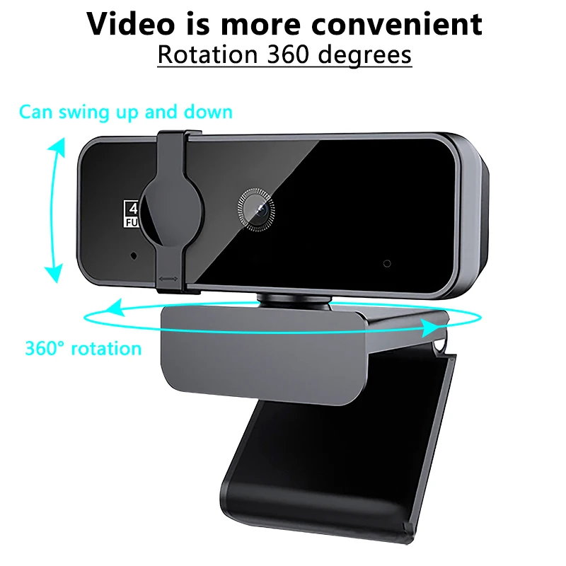 4K Webcam PC 1080P Mini USB Drive Free Camera 30FPS