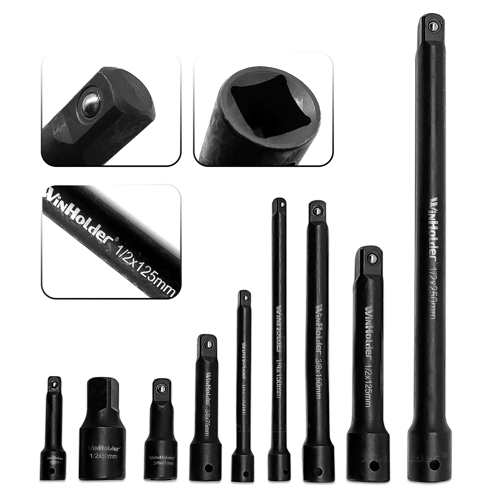 24PEICES of Impact Torx Bit Socket Set 1/4,3/8,1/2" Drive T6-T70 & Long Reach Extension Bars Auto Repairing
