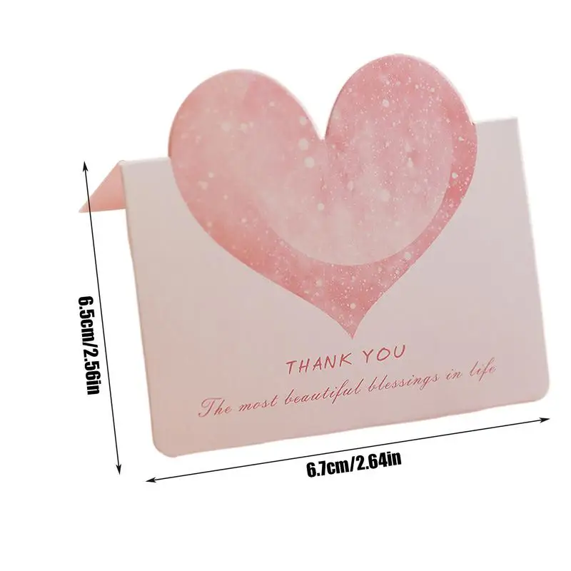 1pcs New Pink Thank You Card Blessing Card Birthday Party Cards Valentine's Day Wedding Cards Teacher's Day Greeting