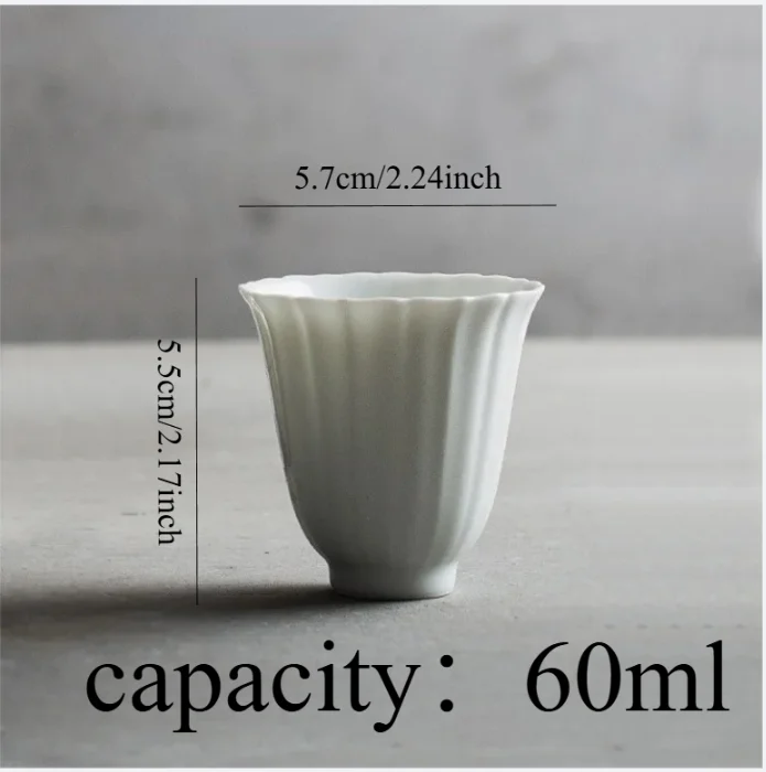 Chinese teacup Dehua suet jade white porcelain handmade exquisite master cup kung fu small cup tea cup