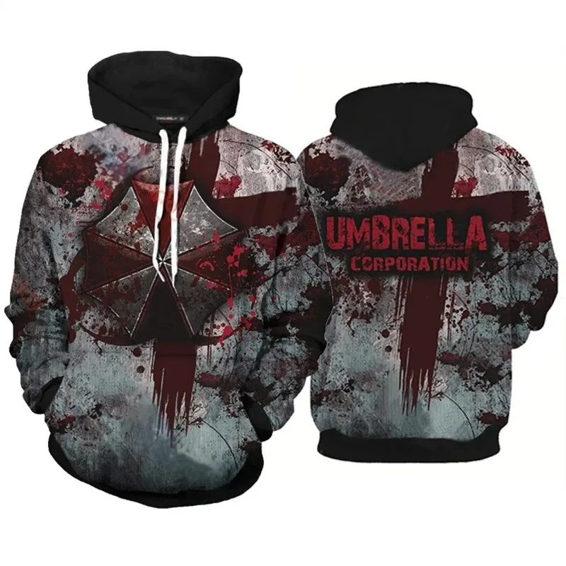 

Hot Usa Movie R-Resident Evil U-Umbrella Corporation 3D Print Men's Fashion Hoodies Casual Sweatshirts Pullover Coats