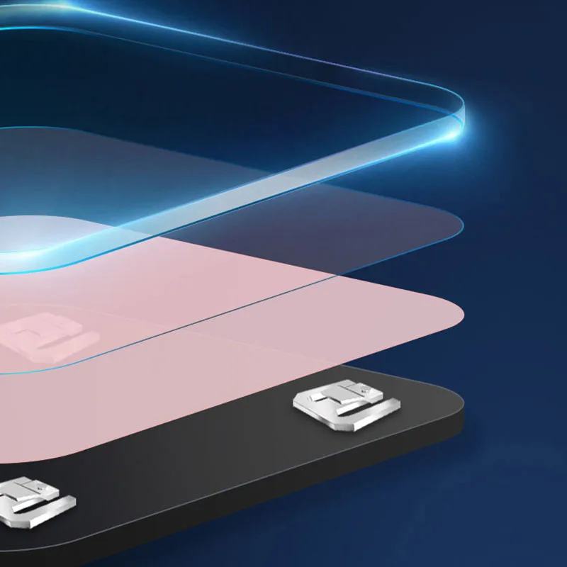 Gradient Color Digital With Measuring Tape Headband LCD Display Smart USB Charging Bathroom Weight Loss Scale_voghion.com