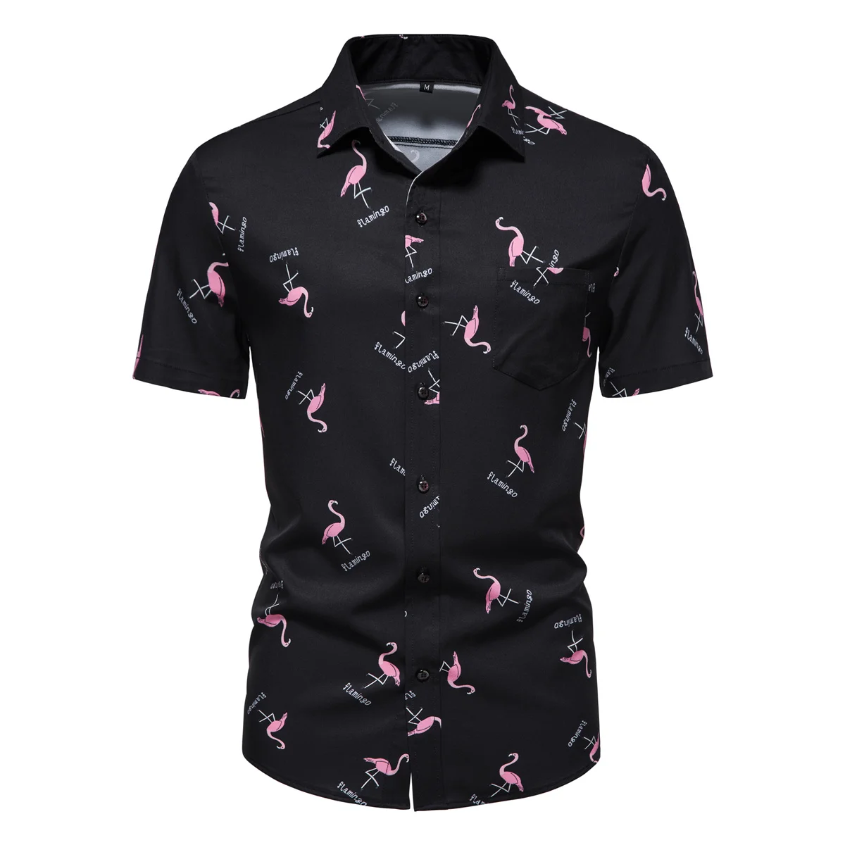 2022 New Fashion Men's Printed Short Sleeve Shirts Slim Fit Business Casual Shirts Everyday Office Shirts