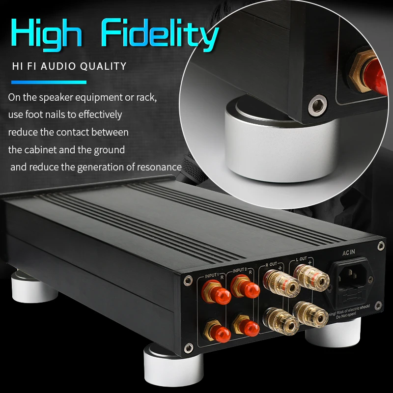 Hifi 발 패드 골드 충격 흡수기 발 쿠션 스피커 앰프 믹서 기계 발 스탠드 미끄럼 방지 발 쿠션