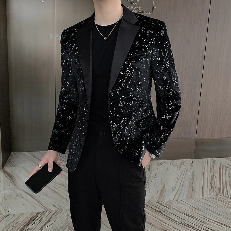 Sequin Design Men Blazers Singer DJ Stage Suit Jacket Wedding Business Casual Dress Coat 2021 Blazer Masculino Veste Homme 4