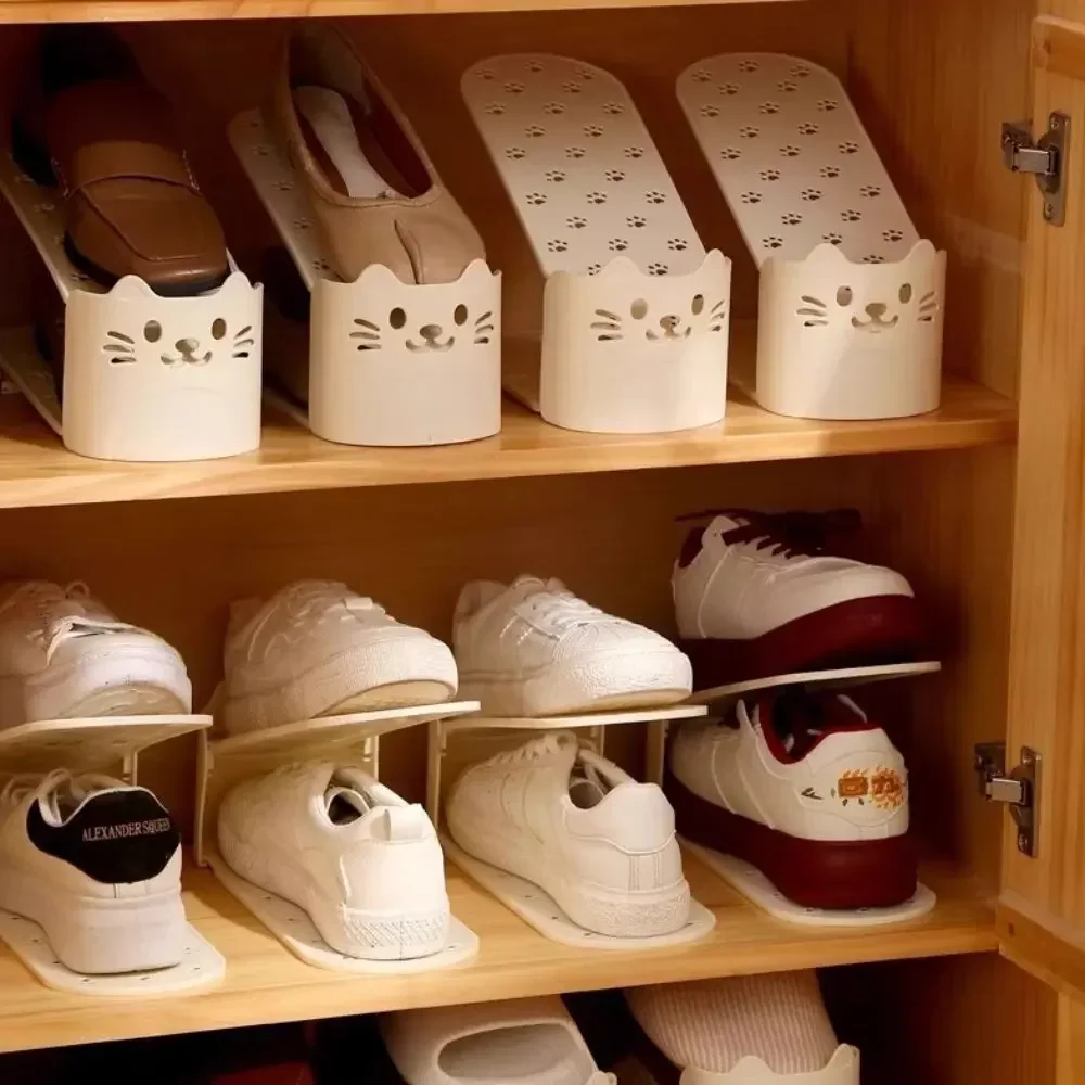 Adjustable Shoe Rack Double Layer Shoe Organizer Space Saving Shoes Stand Closet Organization 1/10CS