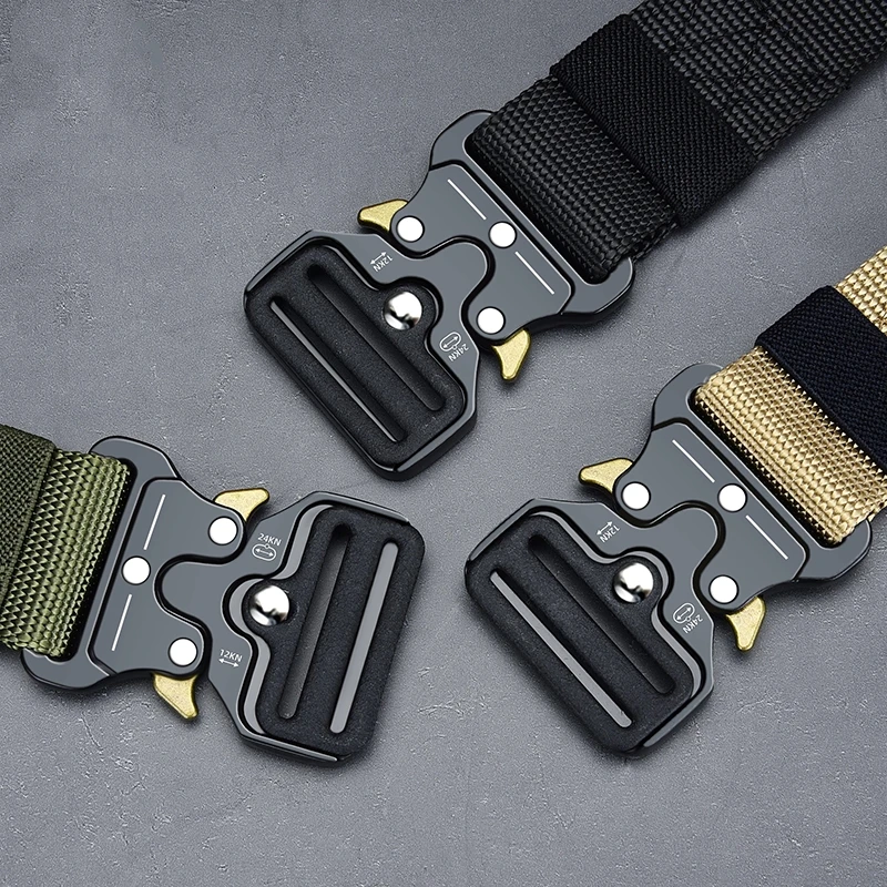 1 Stück Outdoor-Bergsteigen multifunktion ale taktische Nylon Leinwand gewebter Hosen gürtel – Detail 9