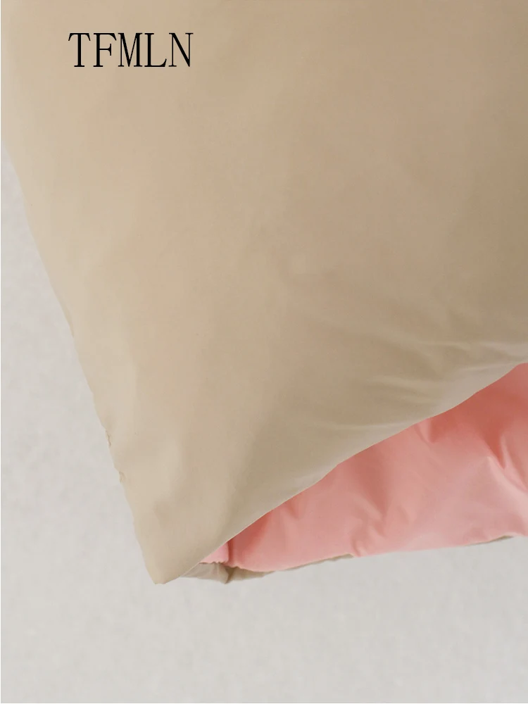 2025 Winter Warm Reversible Vest For Women Fashion Stand Collar Sleeveless Cropped Coats Elegant Lightweight Padded Ladies Vest